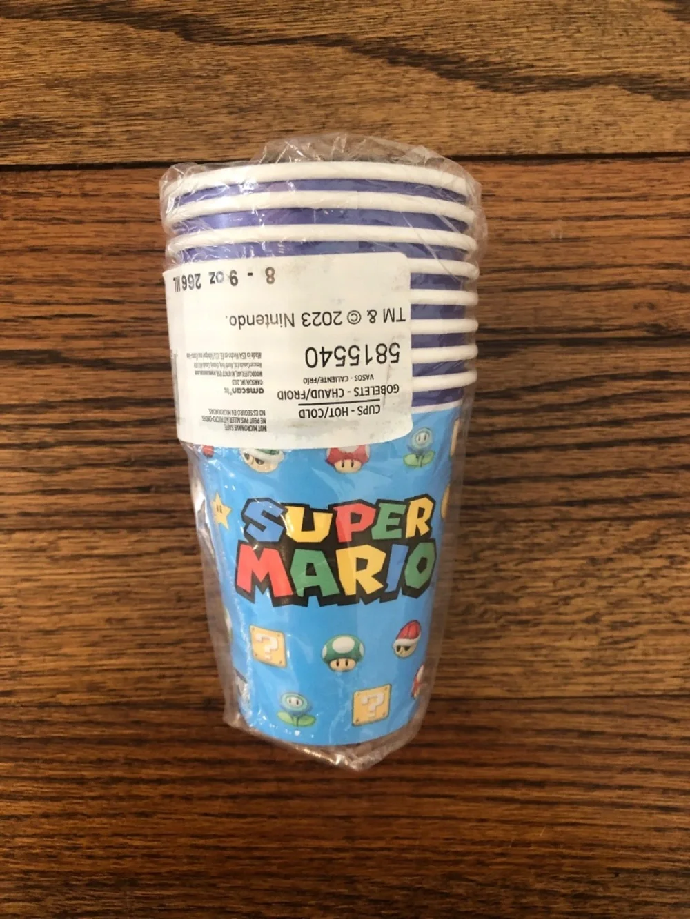 NWT Super Mario Birthday Party Items, 5 piece lot